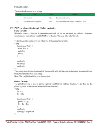 PHP Unit-1 Introduction to PHP | PDF
