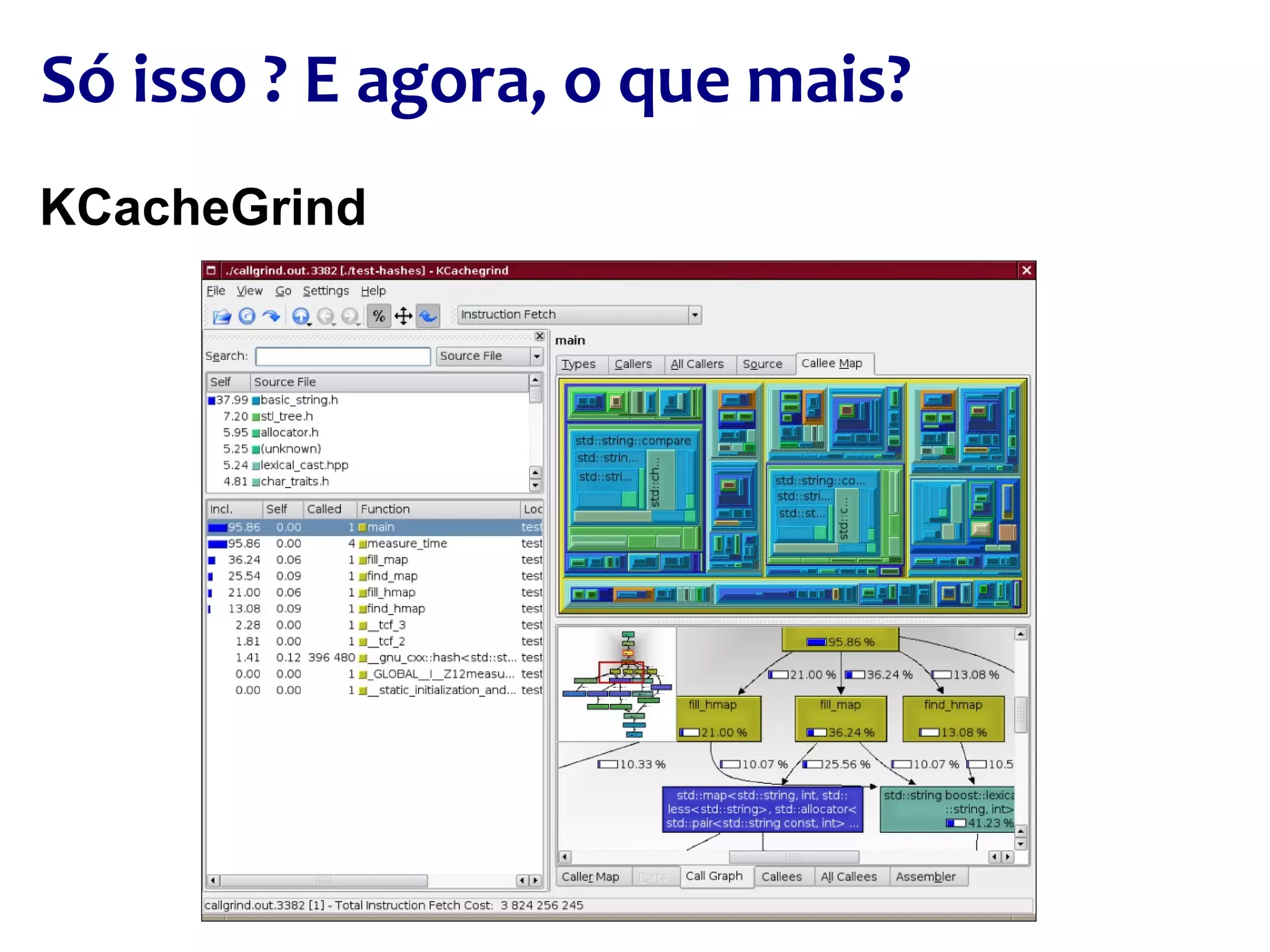 Só isso ? E agora, o que mais? KCacheGrind 
