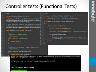 Controller tests (Functional Tests)
 