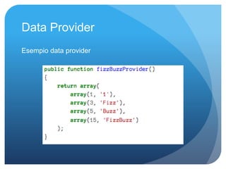Data Provider 
Esempio data provider 
 