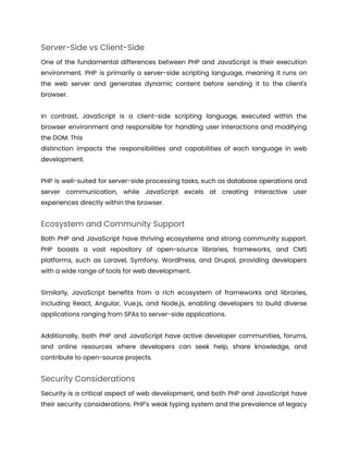 PHP vs JavaScript: Which Is the Right Tech for Your Next Project? | PDF