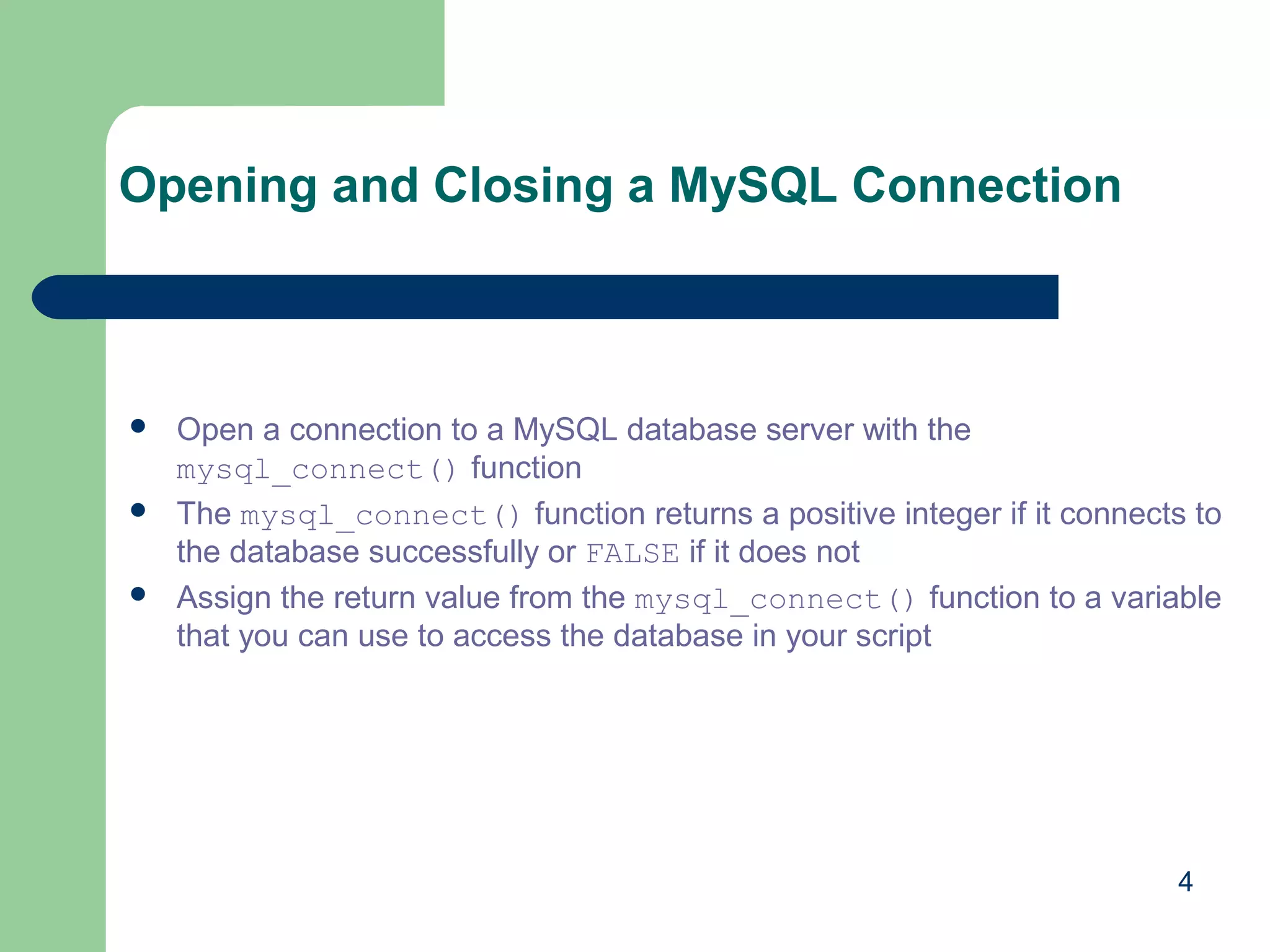 Php with MYSQL Database