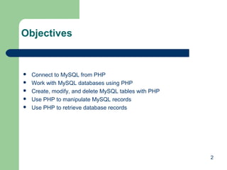 Php with MYSQL Database | PPT