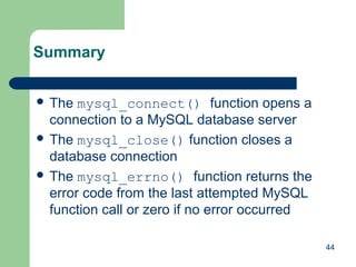 Php with MYSQL Database | PPT