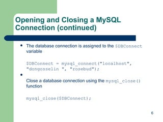 Php with MYSQL Database | PPT
