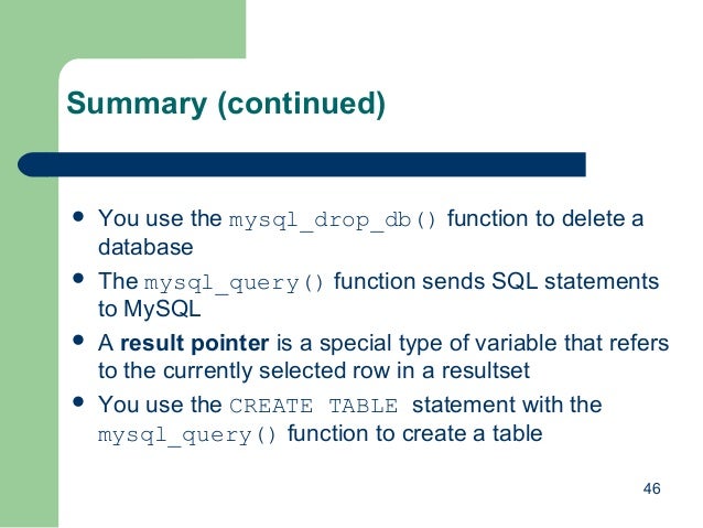 Php with MYSQL Database