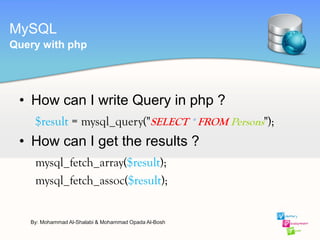 Php workshop L04 database | PPT