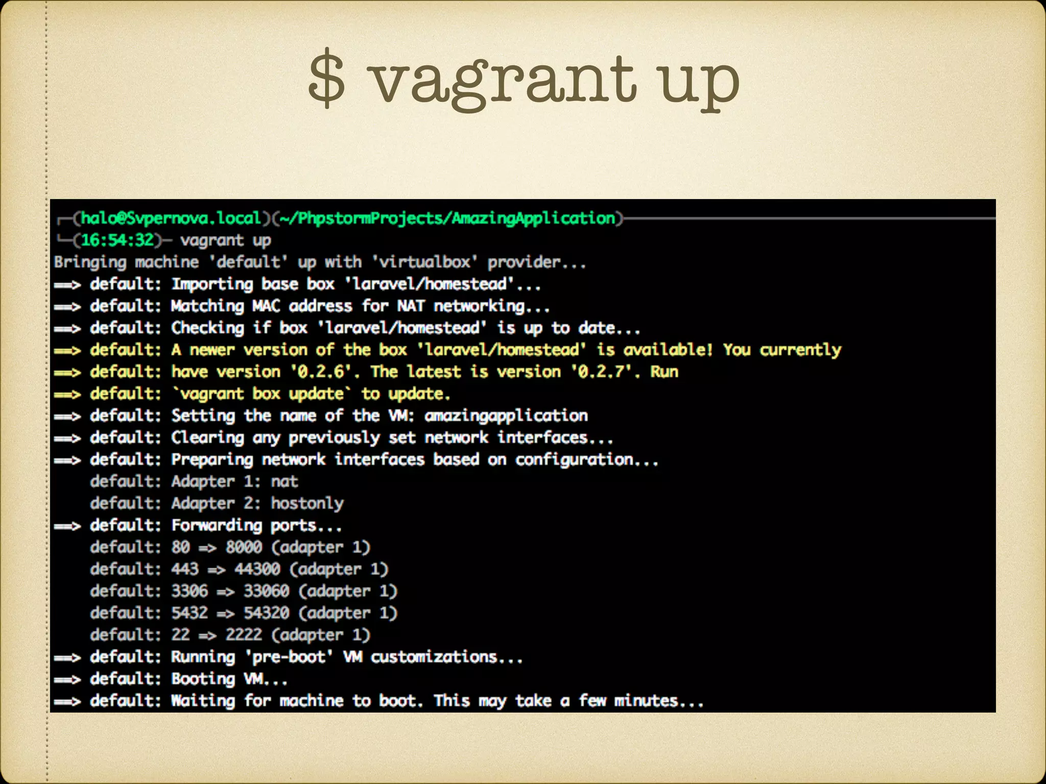 $ vagrant up