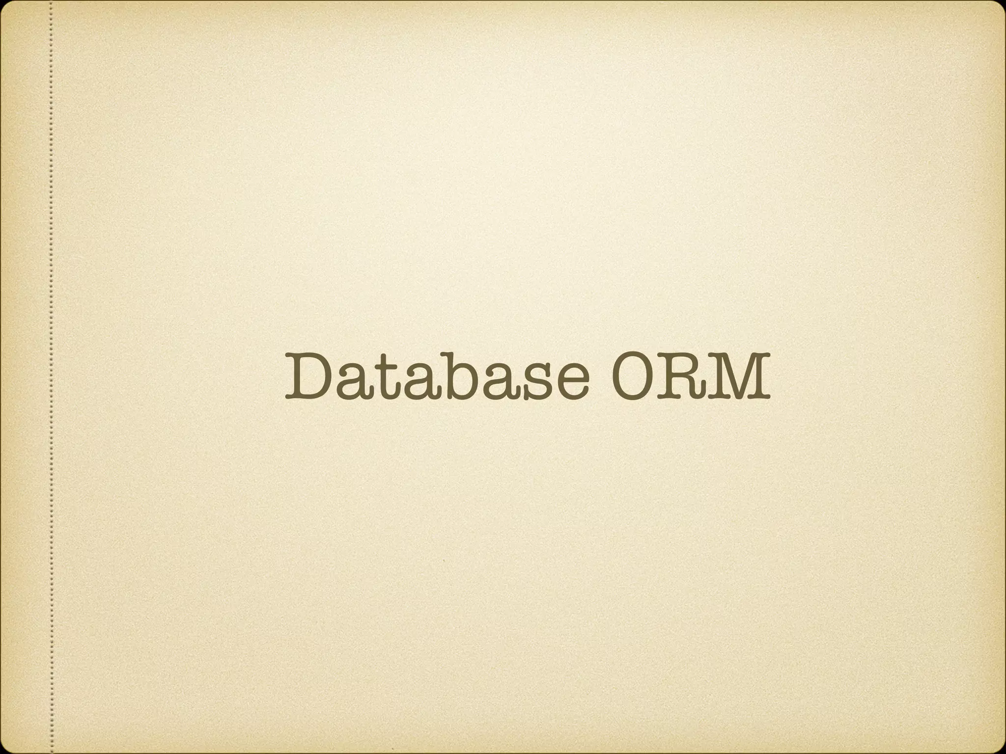 Database ORM