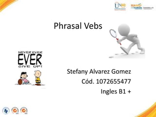 Phrasal Vebs
Stefany Alvarez Gomez
Cód. 1072655477
Ingles B1 +
 