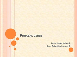 Phrasalverbs Laura Isabel Uribe O. Juan Sebastián Lozano S. 