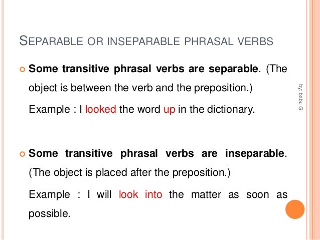 Phrasal Verb