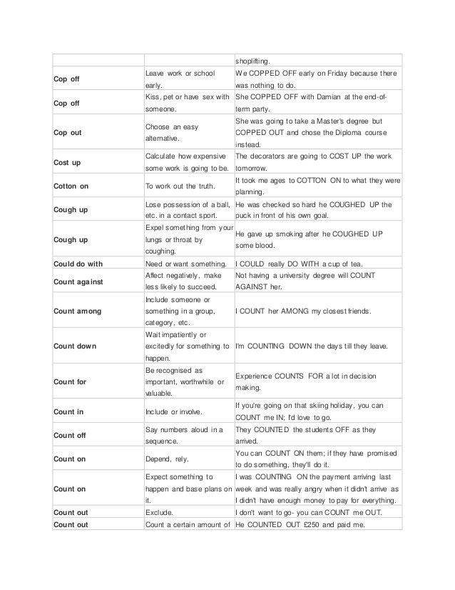 Phrasal verb