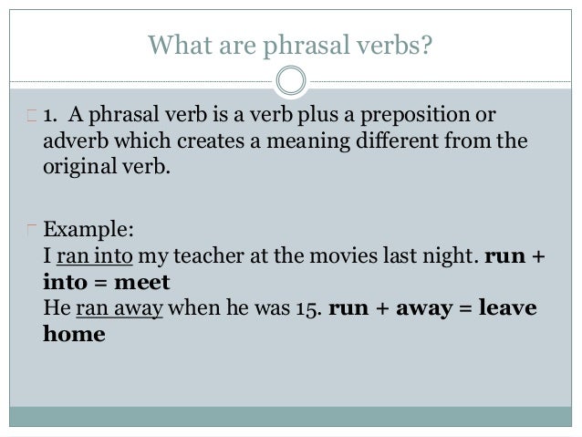 Phrasal verb worksheet Phrasal verb worksheet