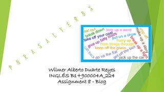 Wilmer Alberto Duarte Reyes
INGLÉS B1+900004A_224
Assignment 8 - Blog