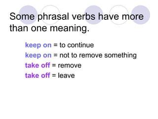 Phrasal Verbs | PPT
