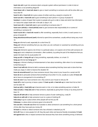 Phrasal verbs dictionary