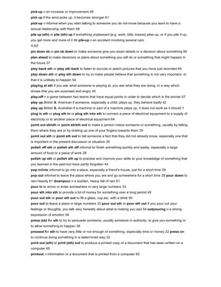 Phrasal verbs dictionary