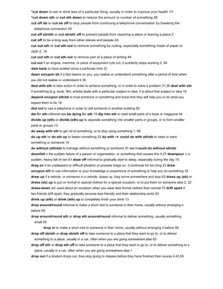 Phrasal verbs dictionary