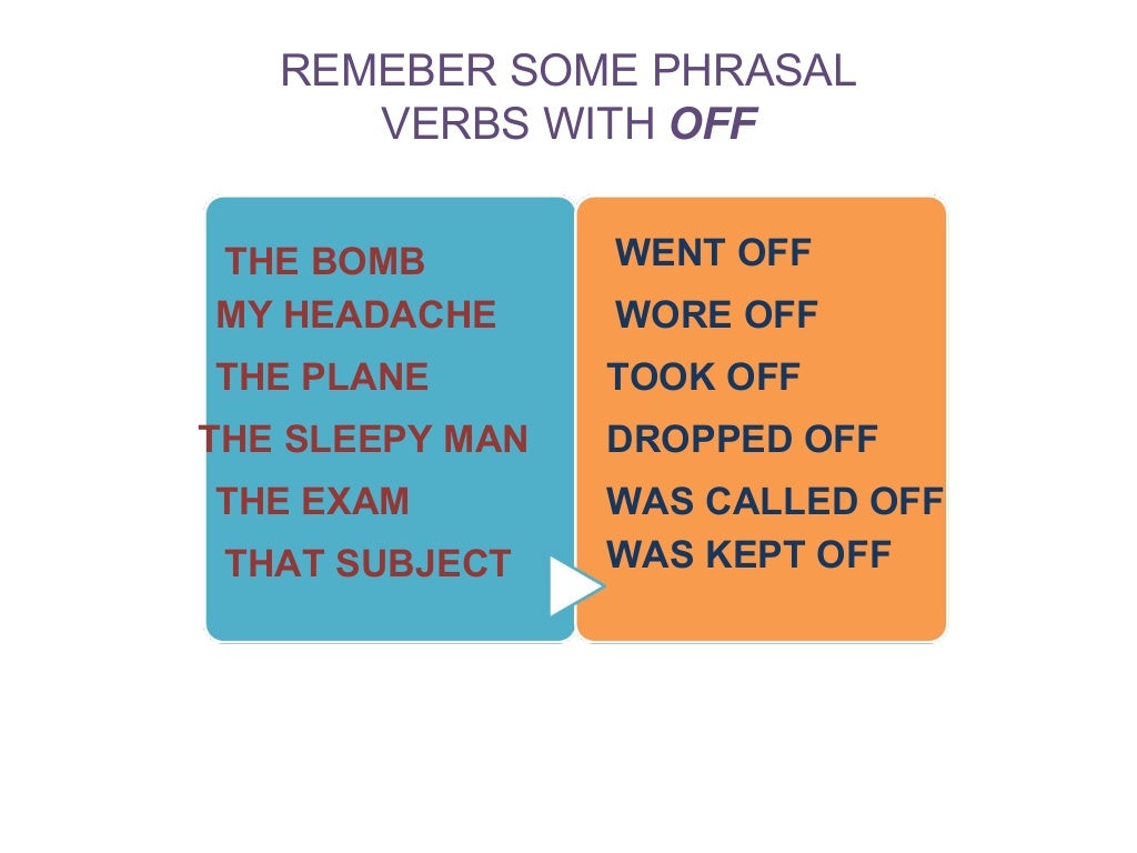 Phrasal verbs v with off