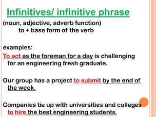 Gradua Infinitive Phrase modifier swma | PPTX