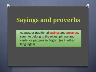 Traditional Phrase Examples phraseological units.pptx for university students | PPTX
