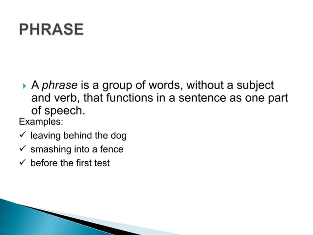 Phrases and clauses | PPTX
