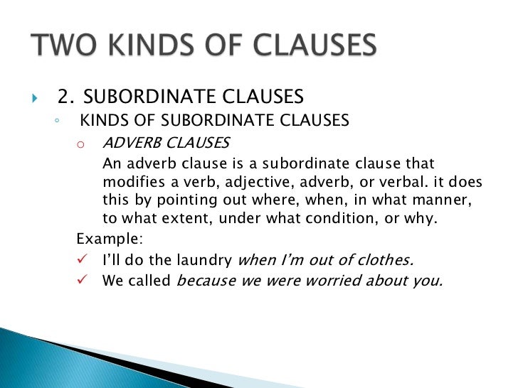 phrases and clauses