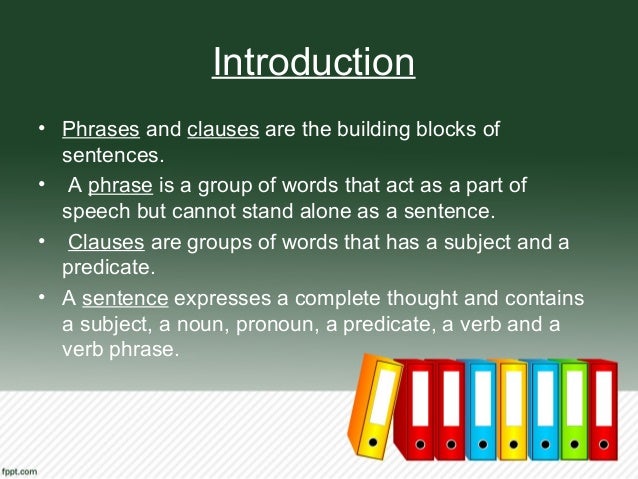 phrases and clauses