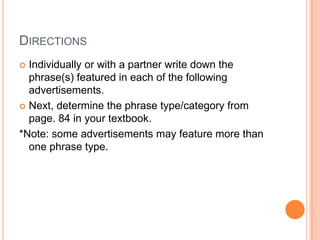Phrases in advertising | PPTX