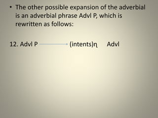 Phrase Structure Rules for English 103 | PPTX