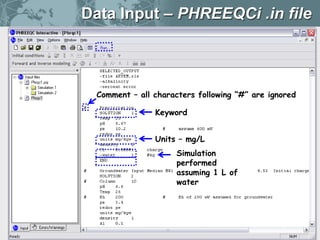 phreeqc training manual introductorio para todos | PPT