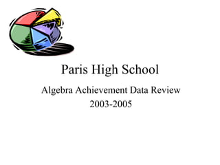 Paris High School Algebra Achievement Data Review 2003-2005 