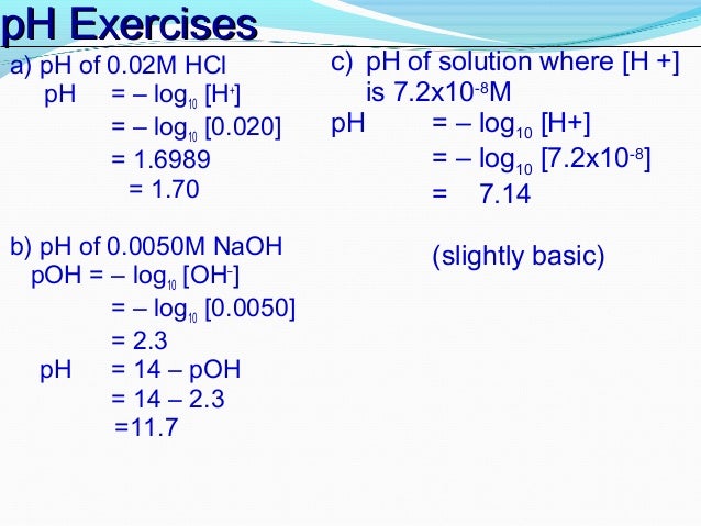 Titolazione di NaOH con HCl e calcolo del pH