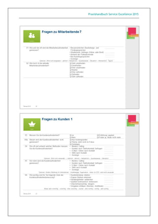 Praxishandbuch Service Excellence 2015
 