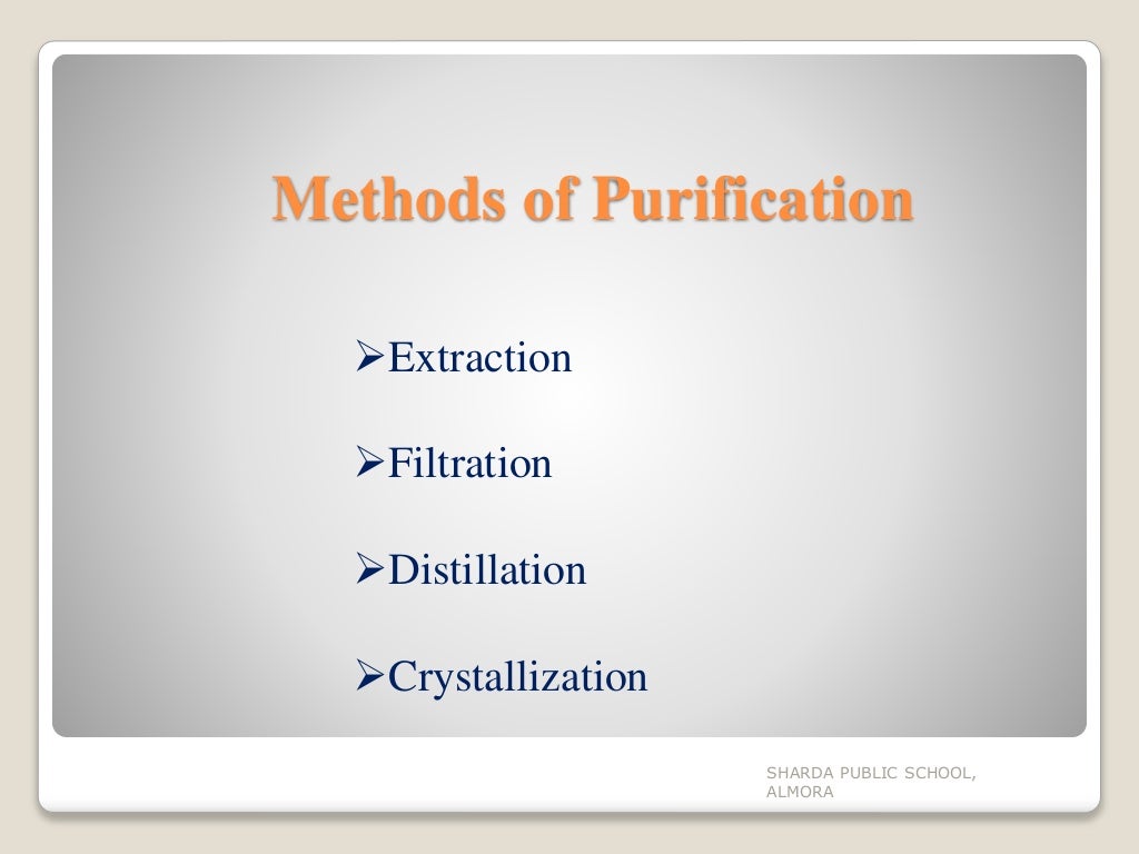 Separation and Purification of organic compounds