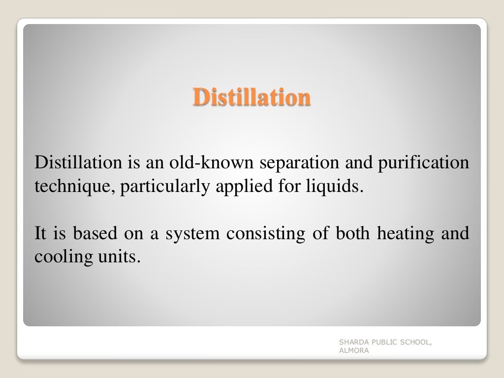 Separation and Purification of organic compounds