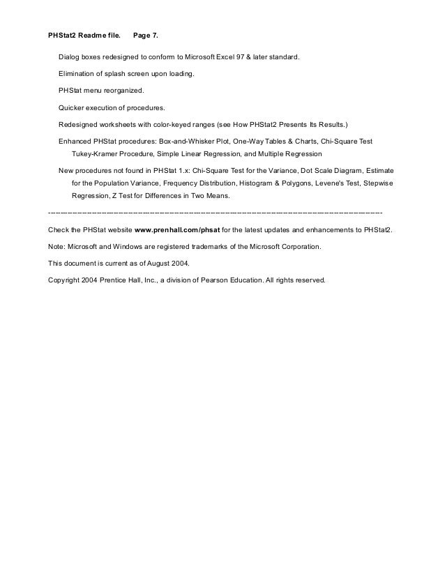 Phstat free download version