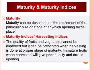 Harvesting practices for special market purpose | PPTX
