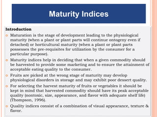 Harvesting practices for special market purpose | PPTX