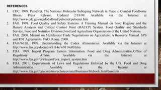 Government Policies, Regulations and Specifications For Fresh and ...
