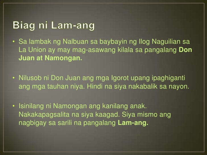 Tauhan Sa Kwento Ng Biag Ni Lam Ang