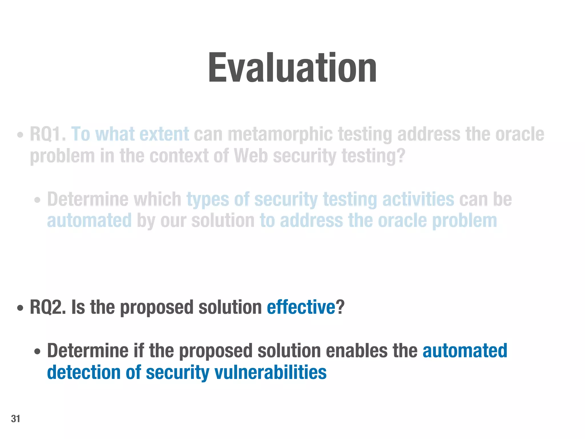 Metamorphic security testing for web systems ppt