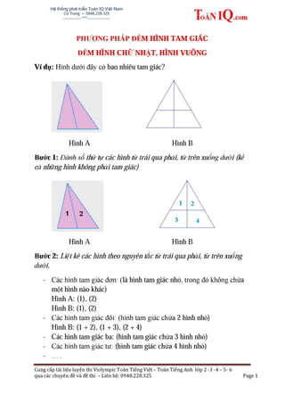 Phương pháp đếm hình tam giác, hình vuông, hình chữ nhật