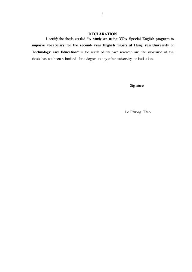 Phd thesis vocabulary