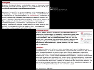 Dictionnaire
d'Alternatives économiques
 