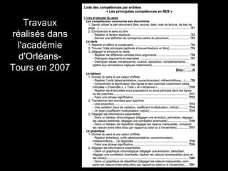 Travaux
réalisés dans
l'académie
d'Orléans-
Tours en 2007
 