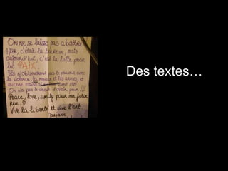 Des textes…
 