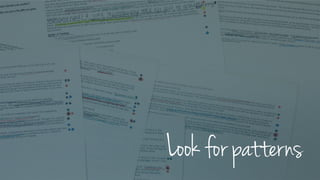 Look for patterns
 