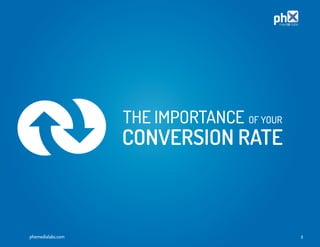 THE IMPORTANCE OF YOUR
                   CONVERSION RATE



phxmedialabs.com                            3
 